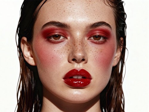 Gerar close-up de beleza editorial