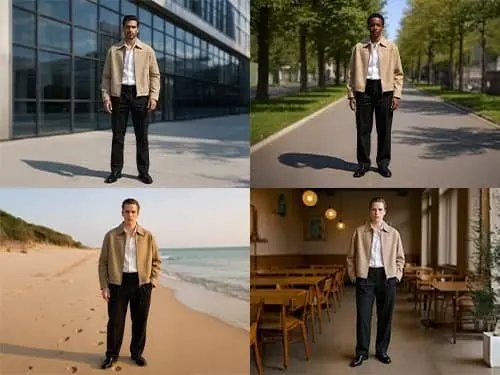 Probar el mismo vestuario en diferentes personas