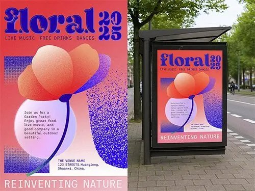 Mock up visual on outdoor display