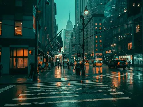 Aplica un efecto cinematográfico de color verde azulado y naranja