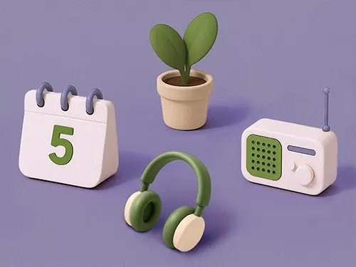 Créer un ensemble d'icônes 3D