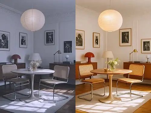 Retocar una foto de interiores