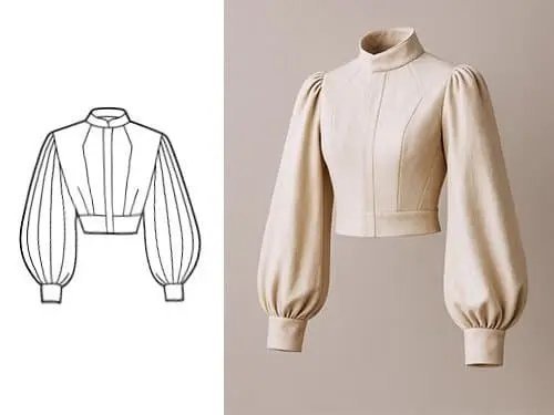 Turn fashion sketch into clothing item