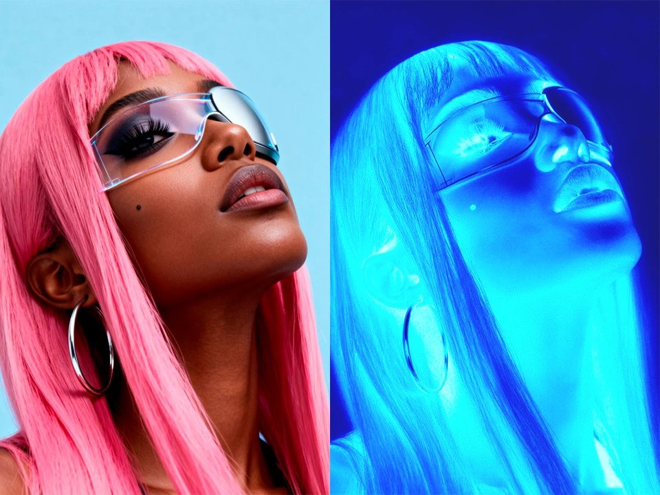 Foto met negatief gloedeffect genereren