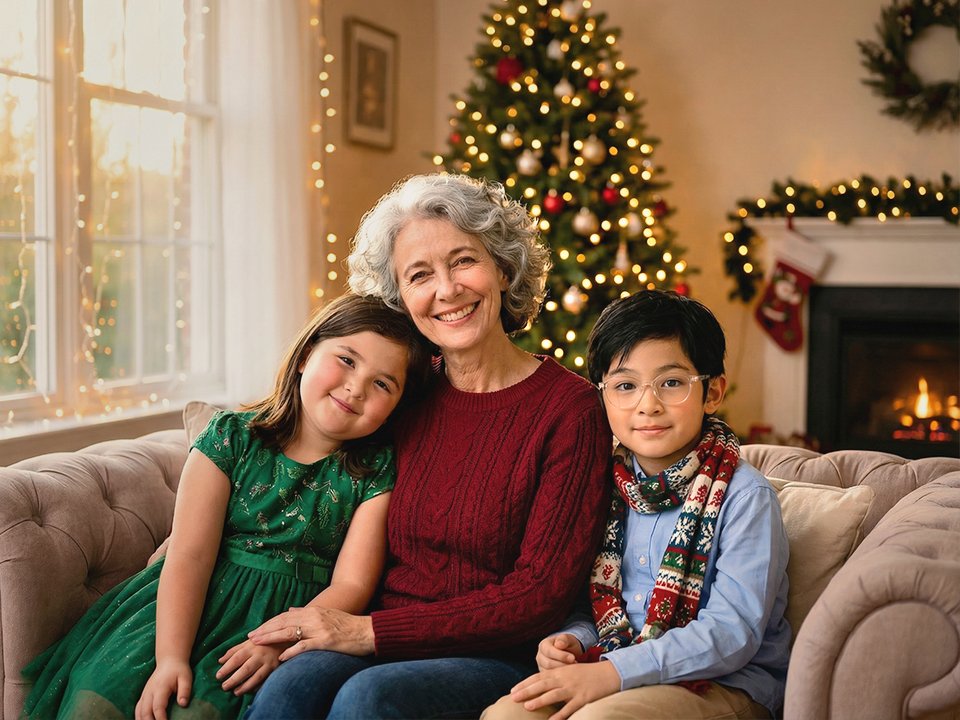 Create a holiday family photo