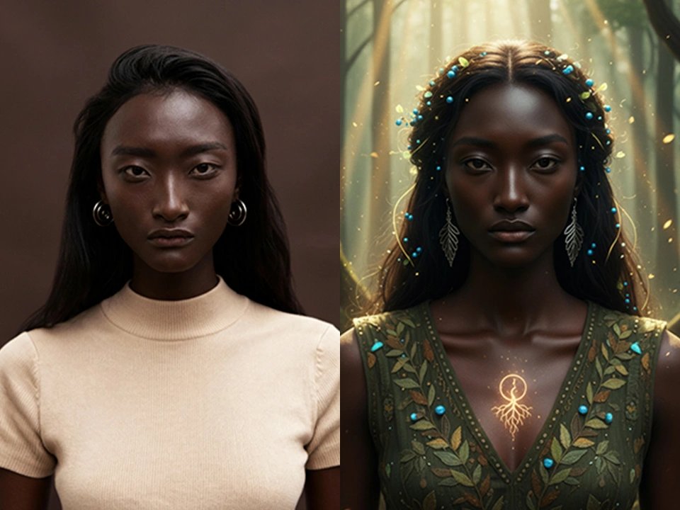 Transform portrait into fantasy-style version
