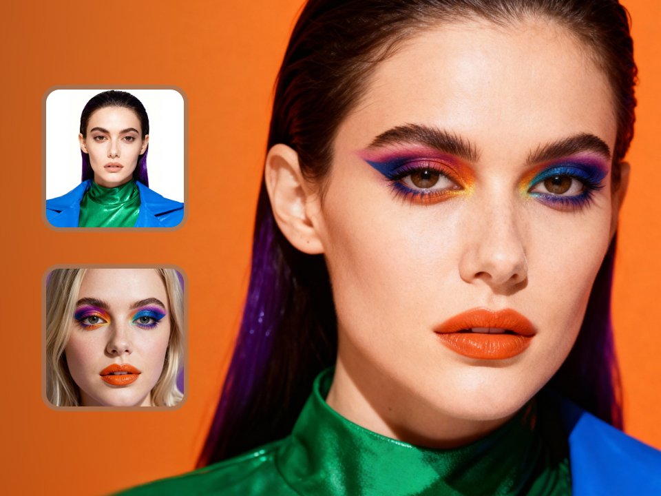 Appliquer un maquillage de référence à un visage