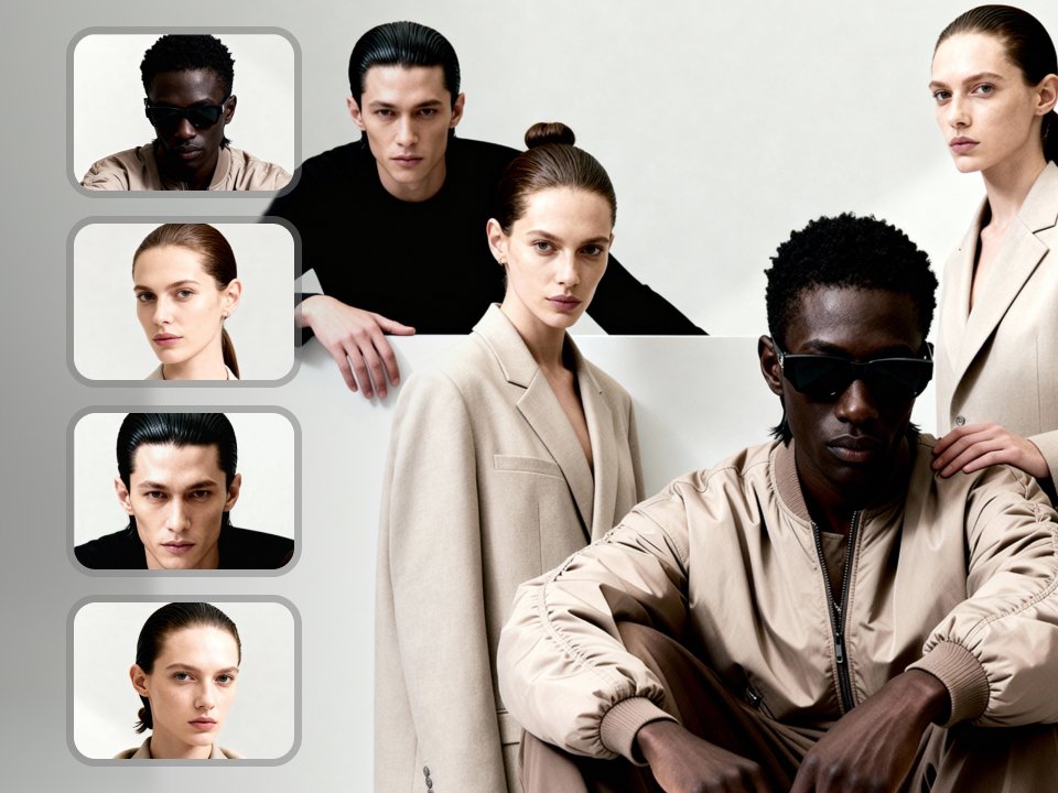 Create stylized fashion group shot