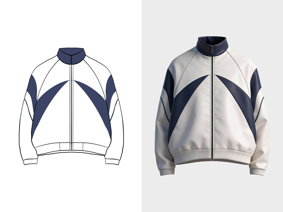 Turn fashion sketch into clothing item