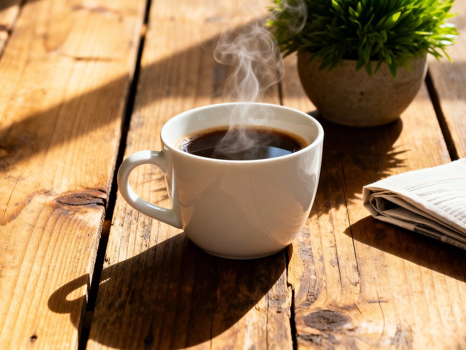 Gezellige ochtendkoffie