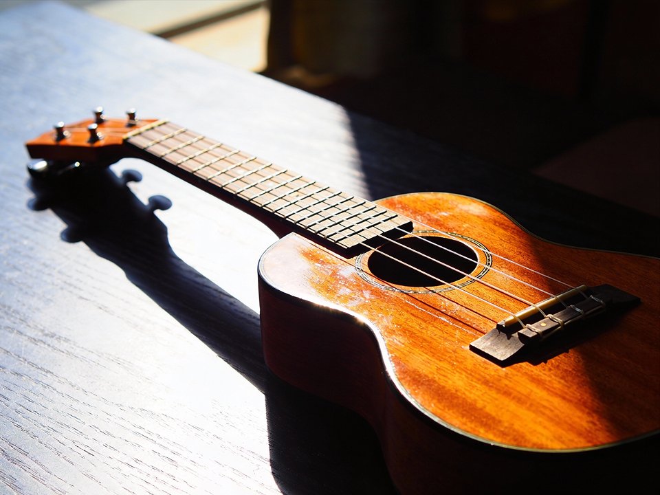 Faixa fofa com ukelele
